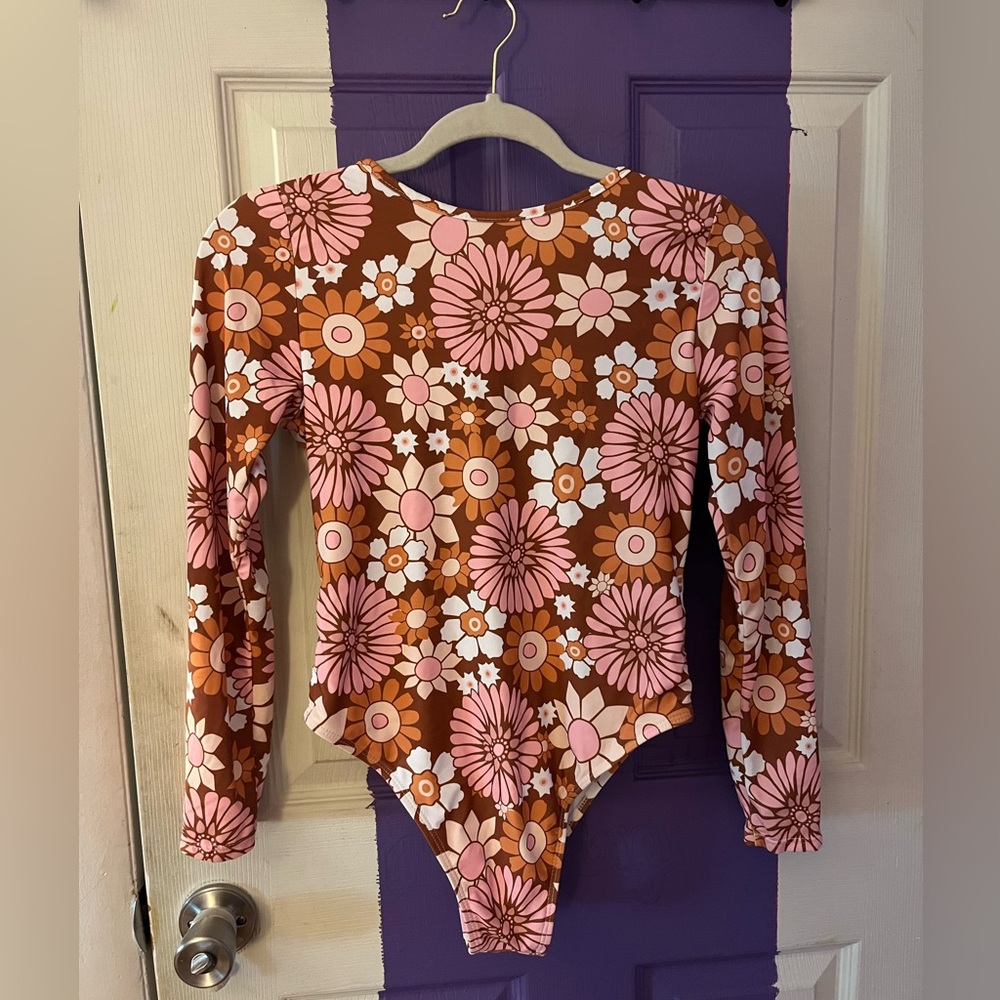 Floral print SURF SUIT, long sleeve